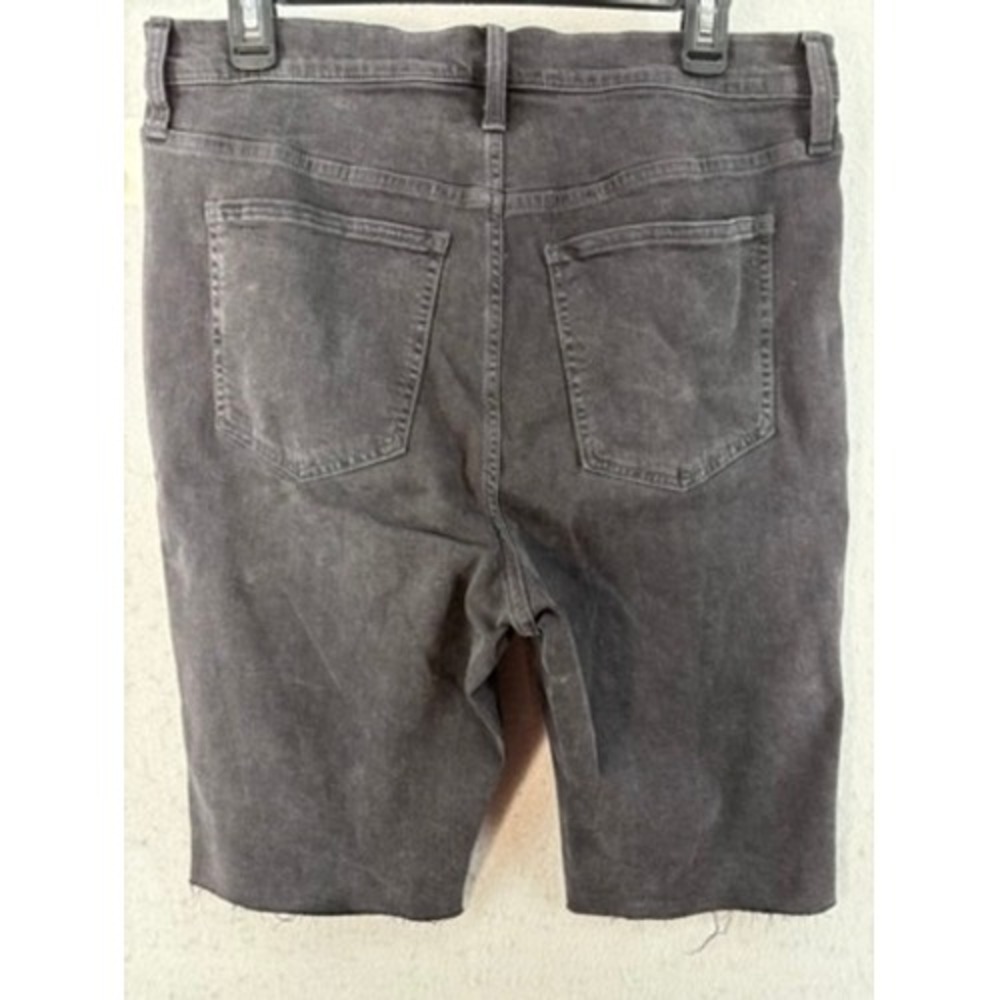Madewell Roadtripper Biker Shorts Womens 32 Black High Rise Raw Hem Denim - Picture 8 of 13